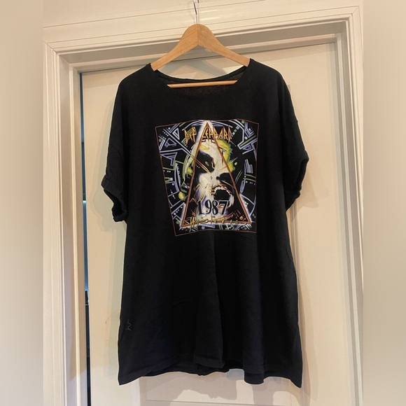 Def Leppard 1987 Graphic T-Shirt ‘87 world tour Vintage tee - Picture 1 of 4